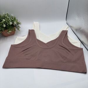 WOMEN XXL AUDEN MATERNITY 2 PACK UNLINED BRALETTES Bra NWT Baby Shower Gift